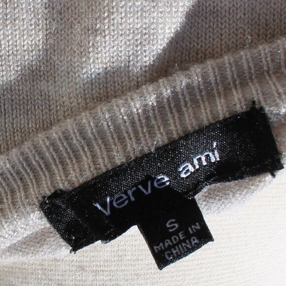 Verve Ami Women's Open Cropped Cardigan Neutral Taupe Size Small - Picture 9 of 9